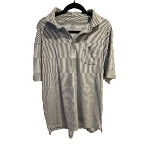 Peter Millar Men's Striped Polo Shirt Blue Size L Collared